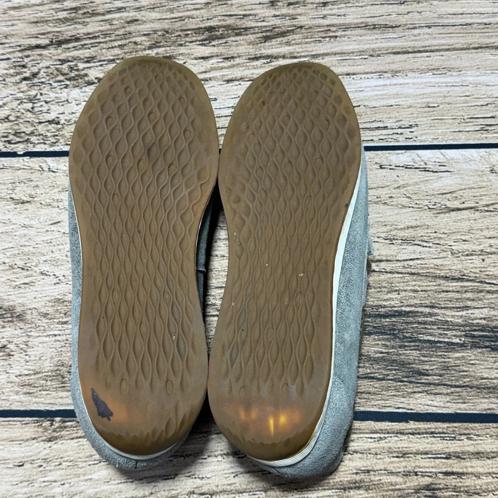 Calto Elevator Boat Shoes Mens 11 Gray Suede Loafers S1101 Height Increasing